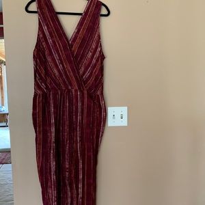 Universal Thread red striped jump suit. Size XL